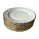 Set of six plates Limoges B-C ivory and gold art deco