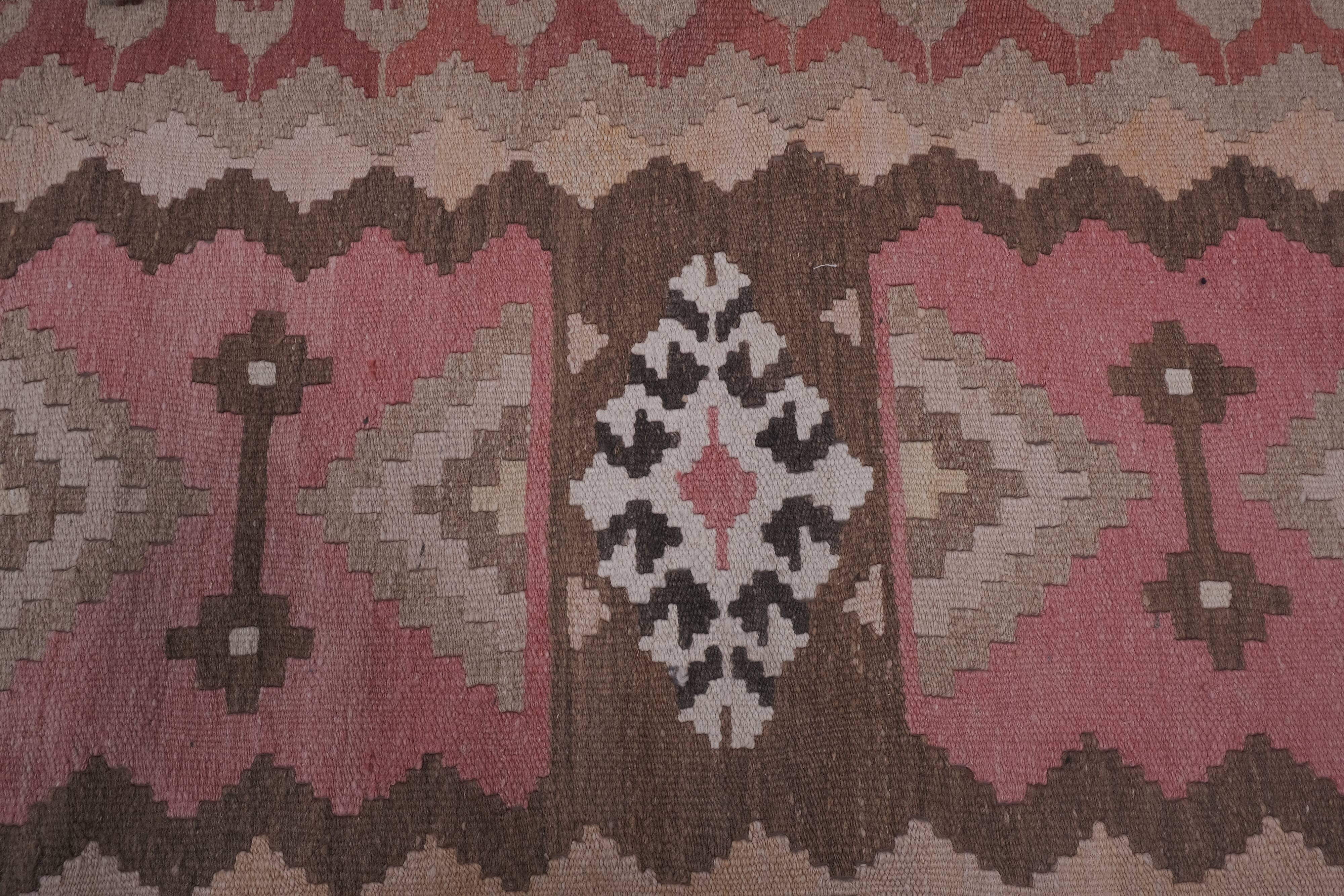 Vintage Turkish rug from Oushak, hand-woven74x358 cm