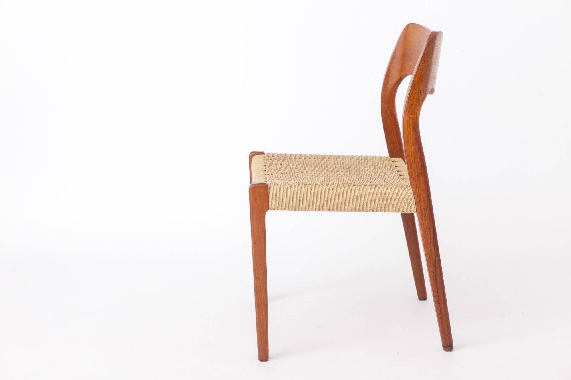 Niels Otto Møller Model 71 Teak Dining Chair, Danish 1950s - with Repair!