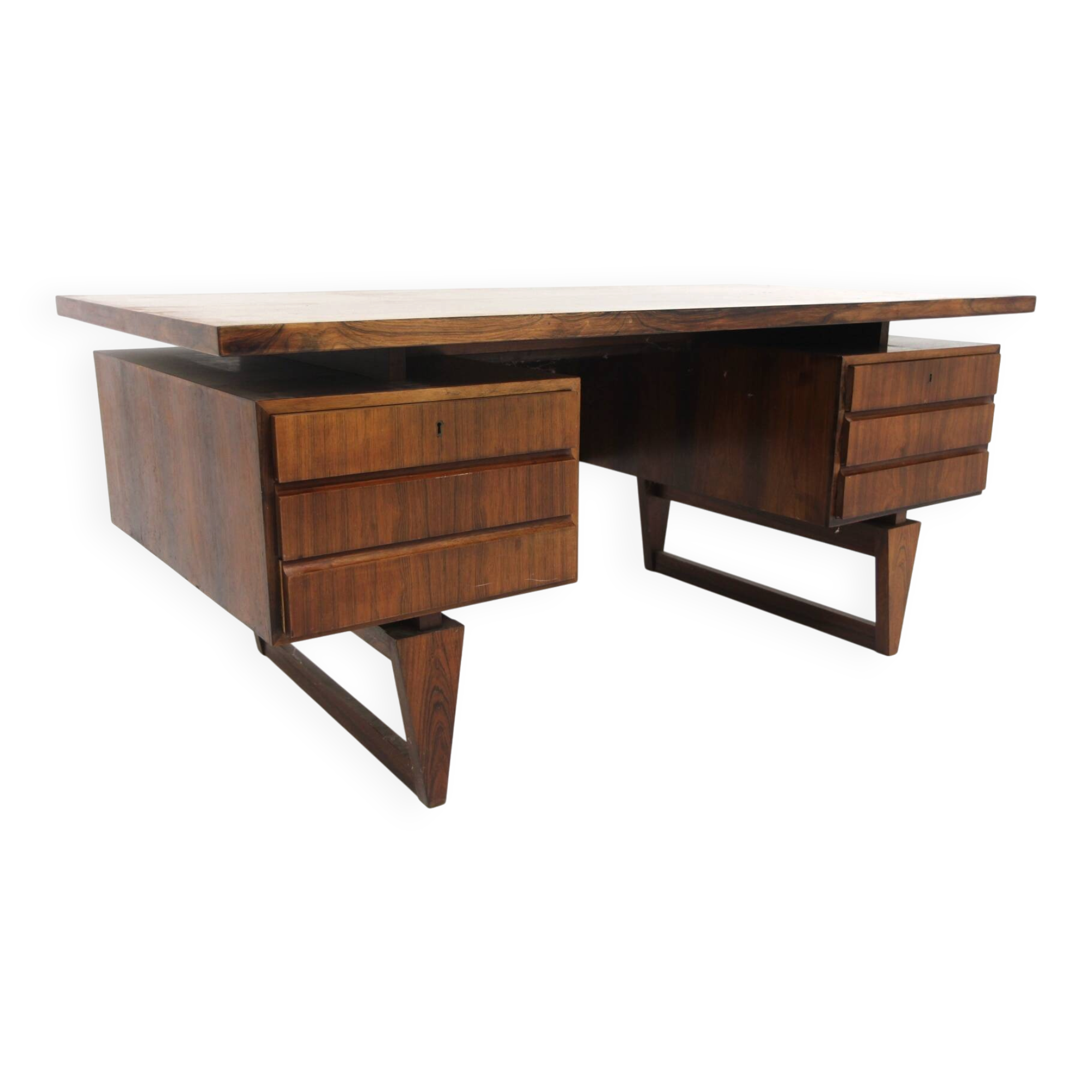 Scandinavian desk in rosewood, Illum Wikkelsø, Denmark, 1960