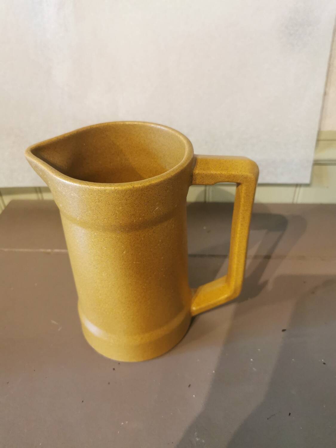 Vintage pitcher Sarreguemines 70s Stoneware