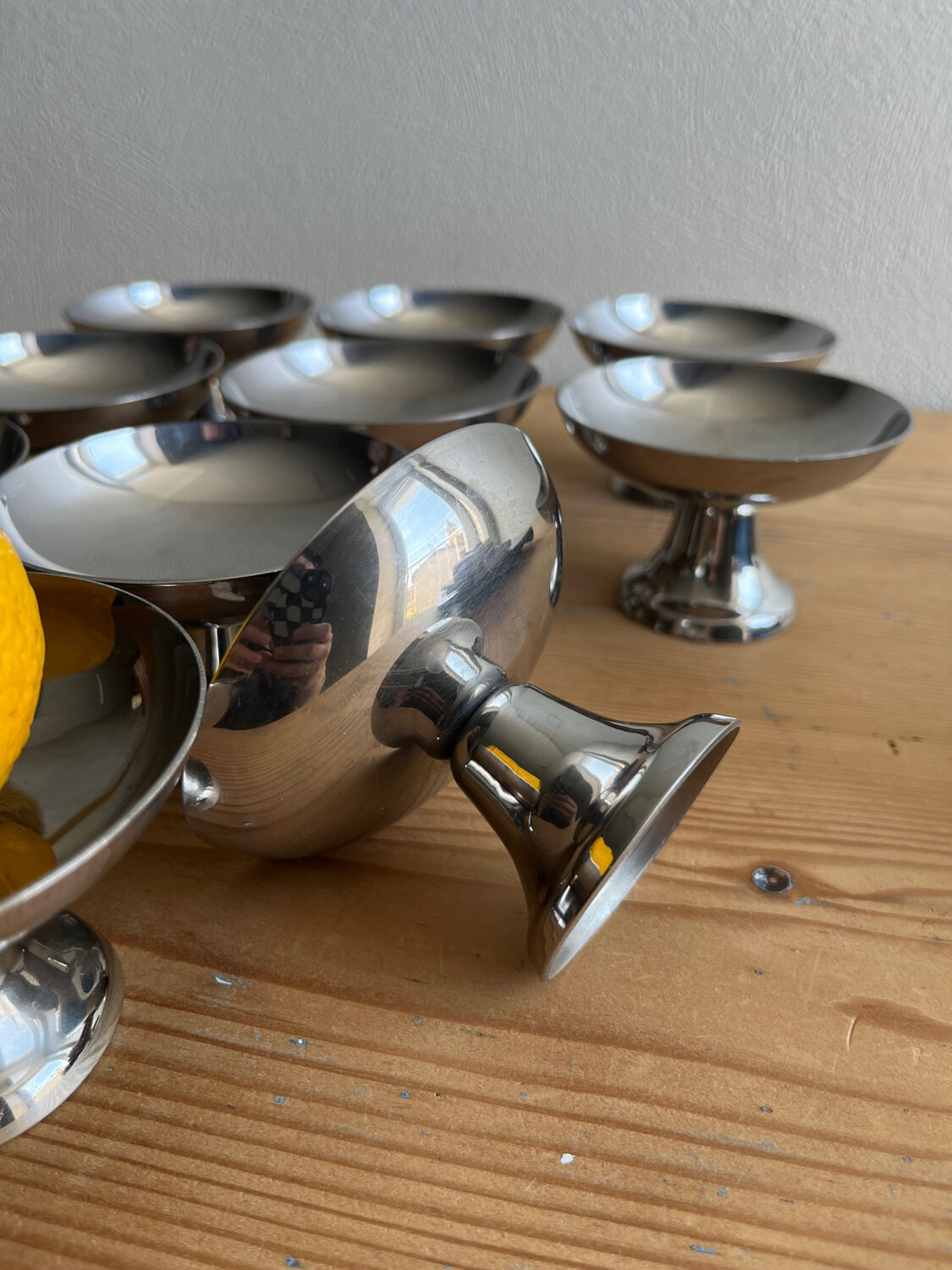 Vintage stainless steel ice cream scoops