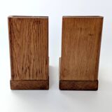 Mid-Century pair of wooden and enamel bookends, 1960s