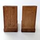 Mid-Century pair of wooden and enamel bookends, 1960s