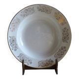 Earthenware plate with golden frieze, Digoin and Sarreguemine