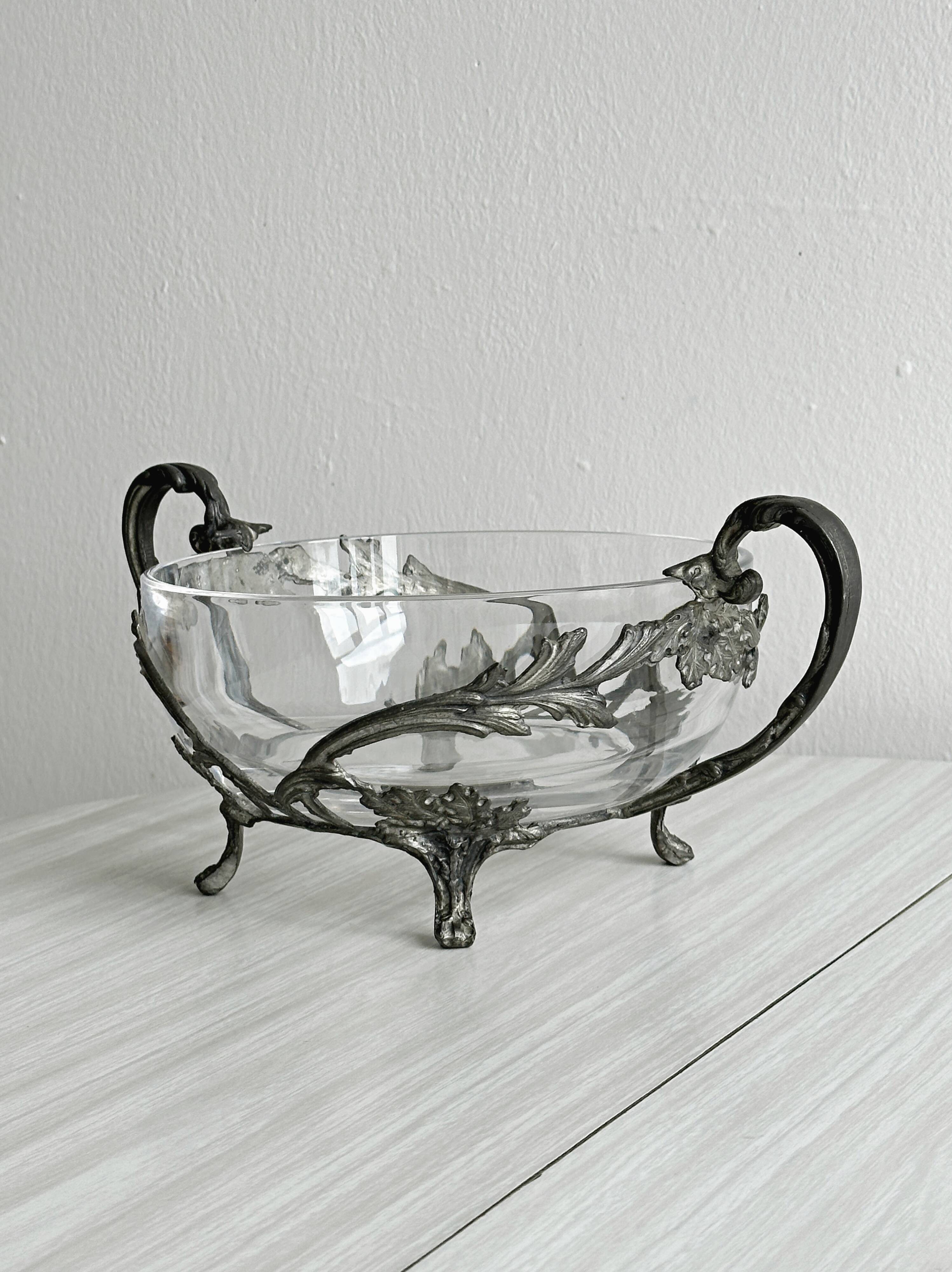 Art Nouveau glass bowl