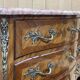 Louis XV style chest of drawers in rosewood, oak and marble top, made in the 70s