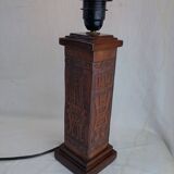 Angel L. Pazmino leather totem lamp 1960s Style Furniture