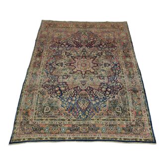 Antique handmade lavar kerman rug