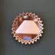 Decorative mirror by Marcel Vangeerbergen (1933-2007), Belgian ceramist.