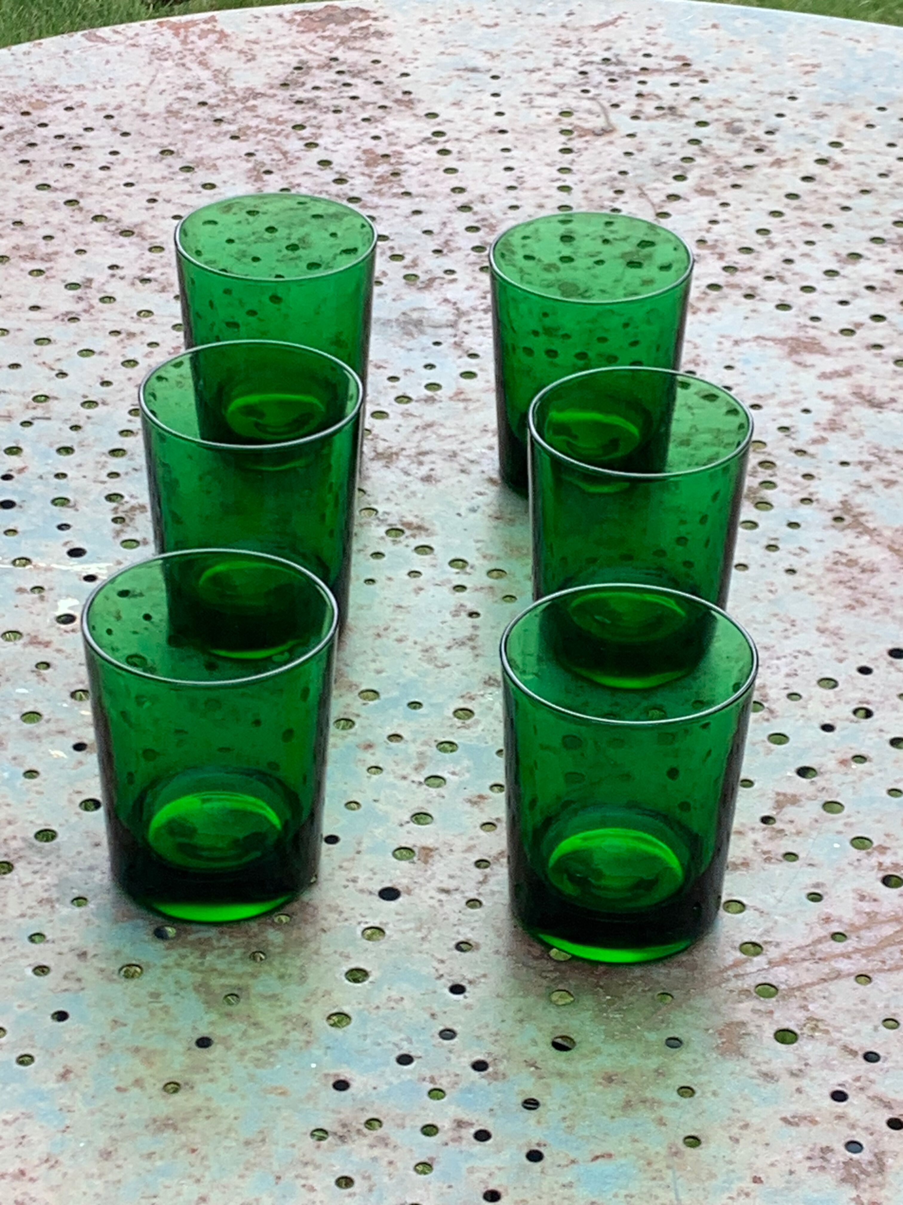 Set of 6 whisky glasses in vintage