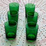 Set of 6 whisky glasses in vintage