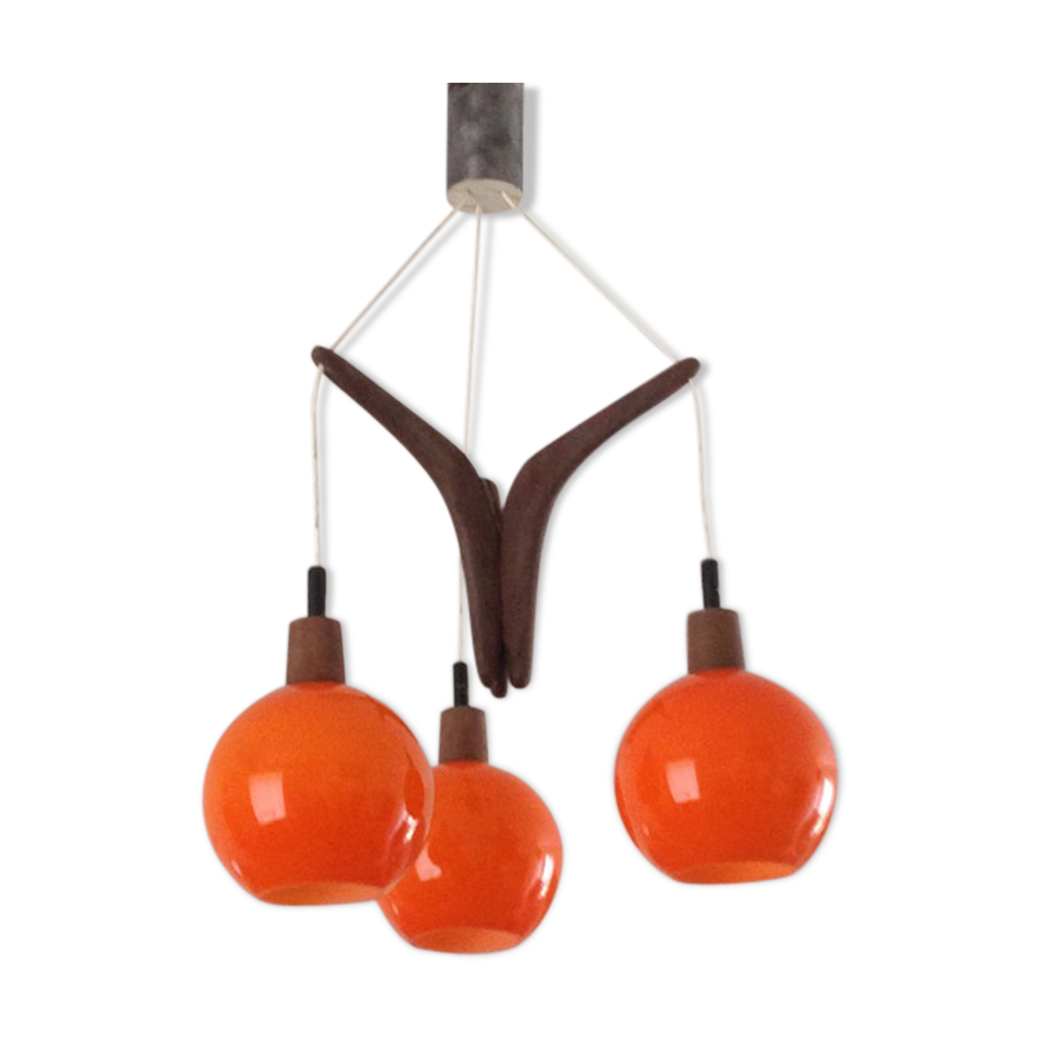 Opaline globe chandelier