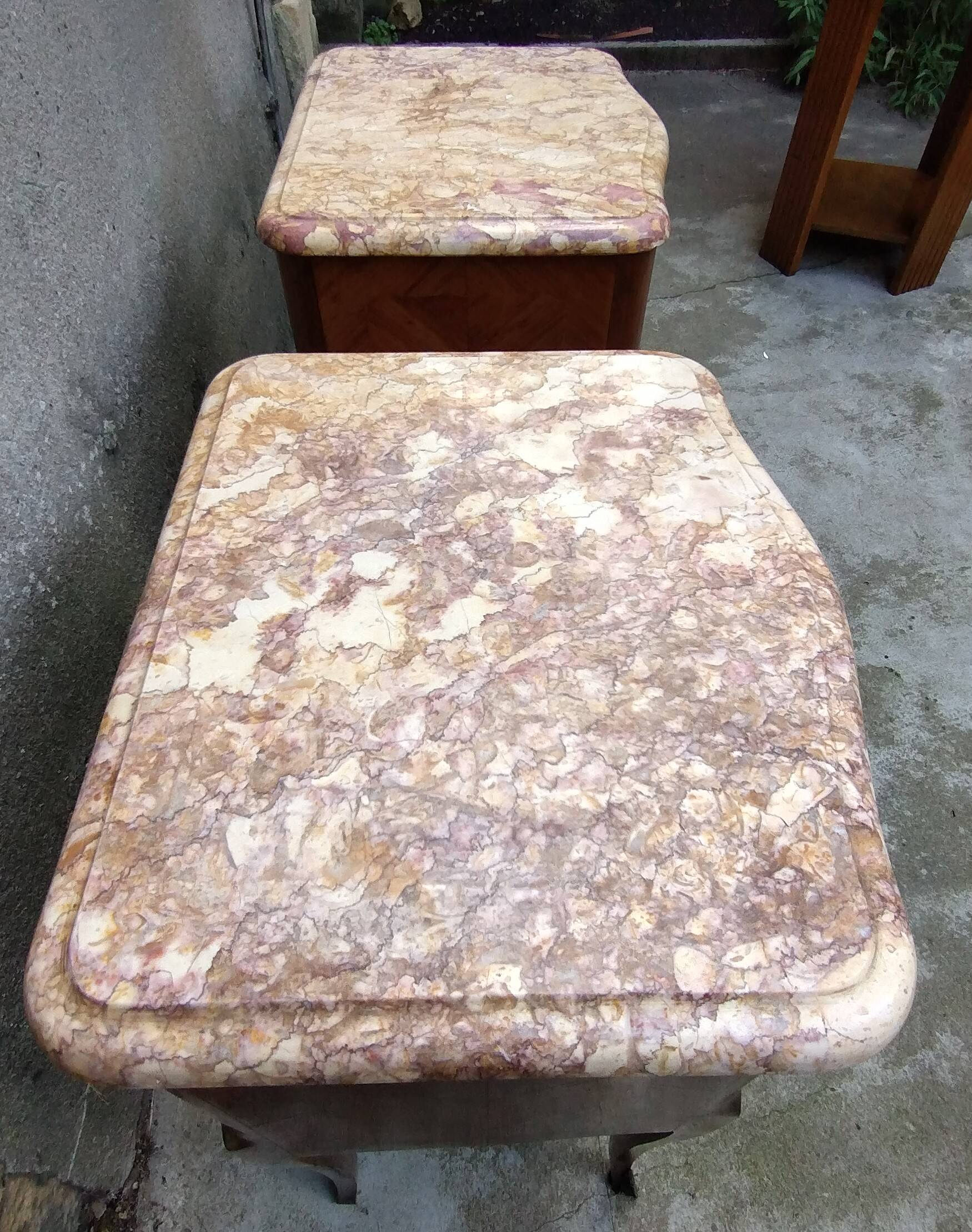 Pair of Louis XV style bedside tables