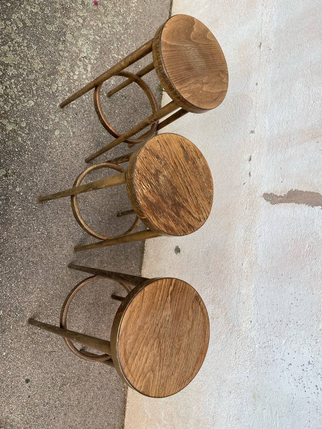 Trio de tabourets hauts Baumann
