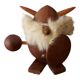 Figurine viking en teck