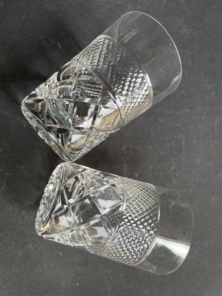 5 Whiskey glasses – Cut crystal