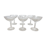 6 Baccarat champagne glasses "Molière" model