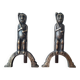 Anton Prinner paire de chenets en bronze, modèle Chaman, statuettes vi