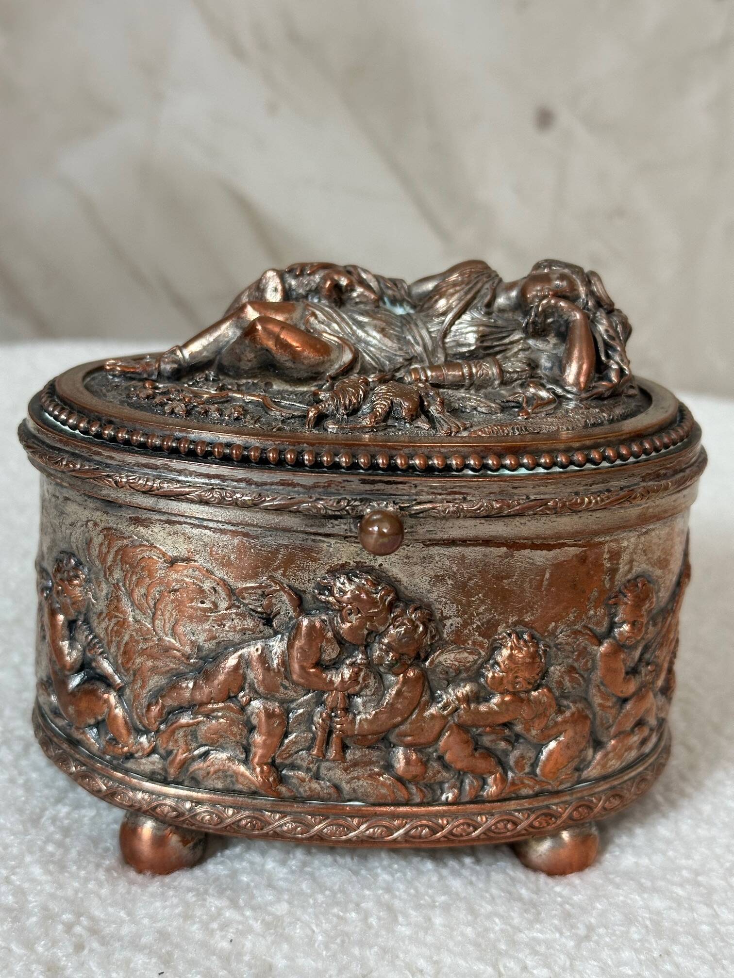 Copper jewelry box
