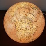 Mappemonde en verre années 50