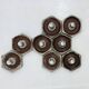 Set of 8 brown ceramic wall lamps, 1970s