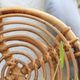 Stool-end of sofa-plant holder in rattan of years 60