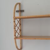 Rattan wall shelf