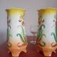 planter / tall vase in barbotine (majolica) from the Art Nouveau period (circa