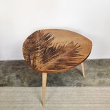 Wooden coffee table compass legs