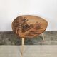 Table basse en bois pieds compas