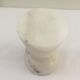 Lot of white marble object - 2 boxes and 1 candlestick