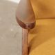 Vintage armchair, mustard yellow, curly zigzag pattern, set of 2