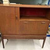 Scandinavian wooden high sideboard – 1960s