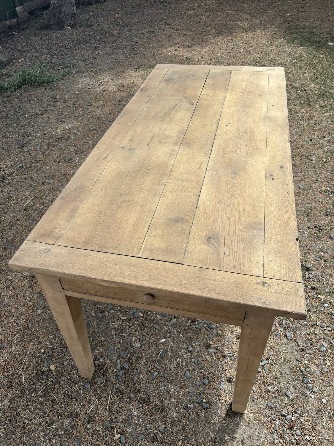 Solid oak farmhouse table