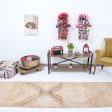 3x12 Classic Turkish Vintage Runner Rug, Handmade Vintage Rug, 3x12 Runner Rug, Brown Beige Rug,