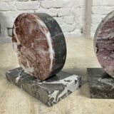 Pair of Art Deco marble bookends