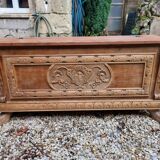 Wooden chest with lion paws