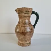 Vintage Saint-Clément ceramic pitcher / carafe - Guilloché decoration