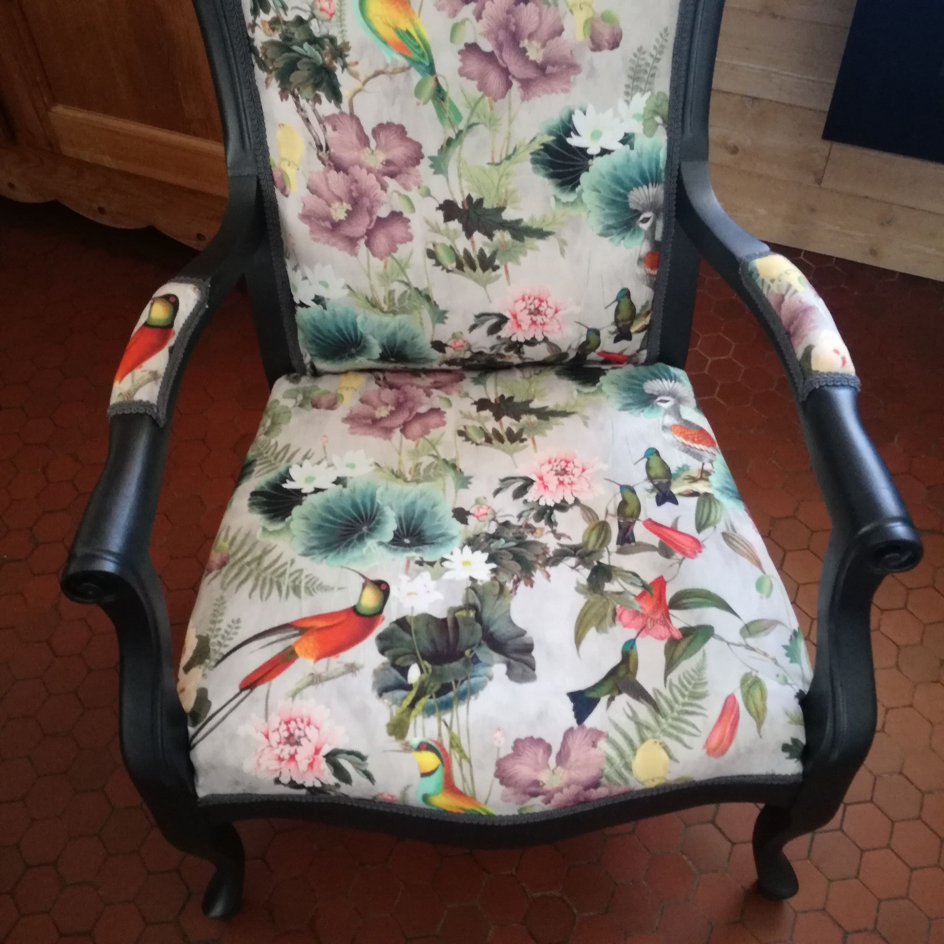 Fauteuil voltaire relooké