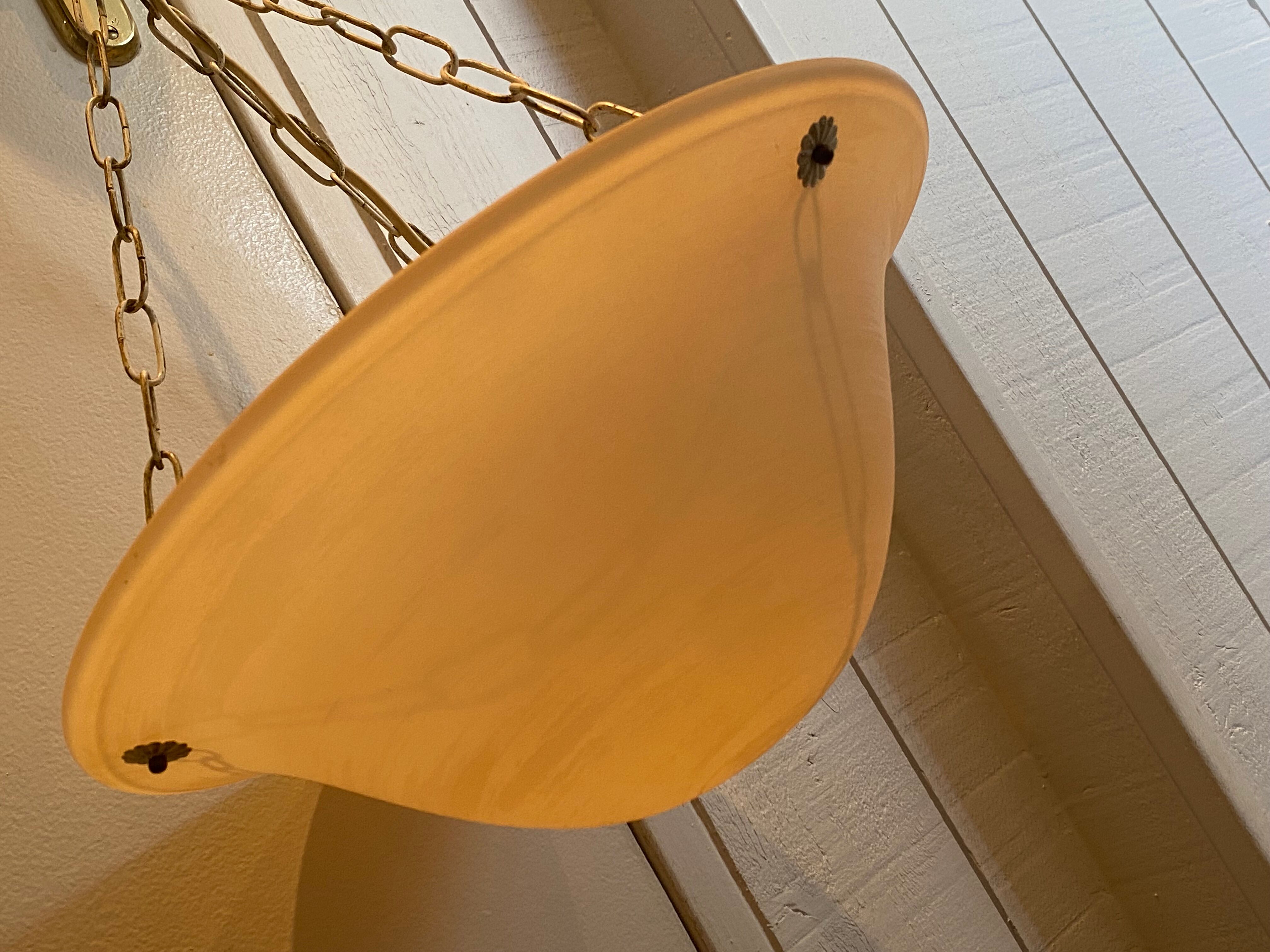 Suspension vasque art deco glass