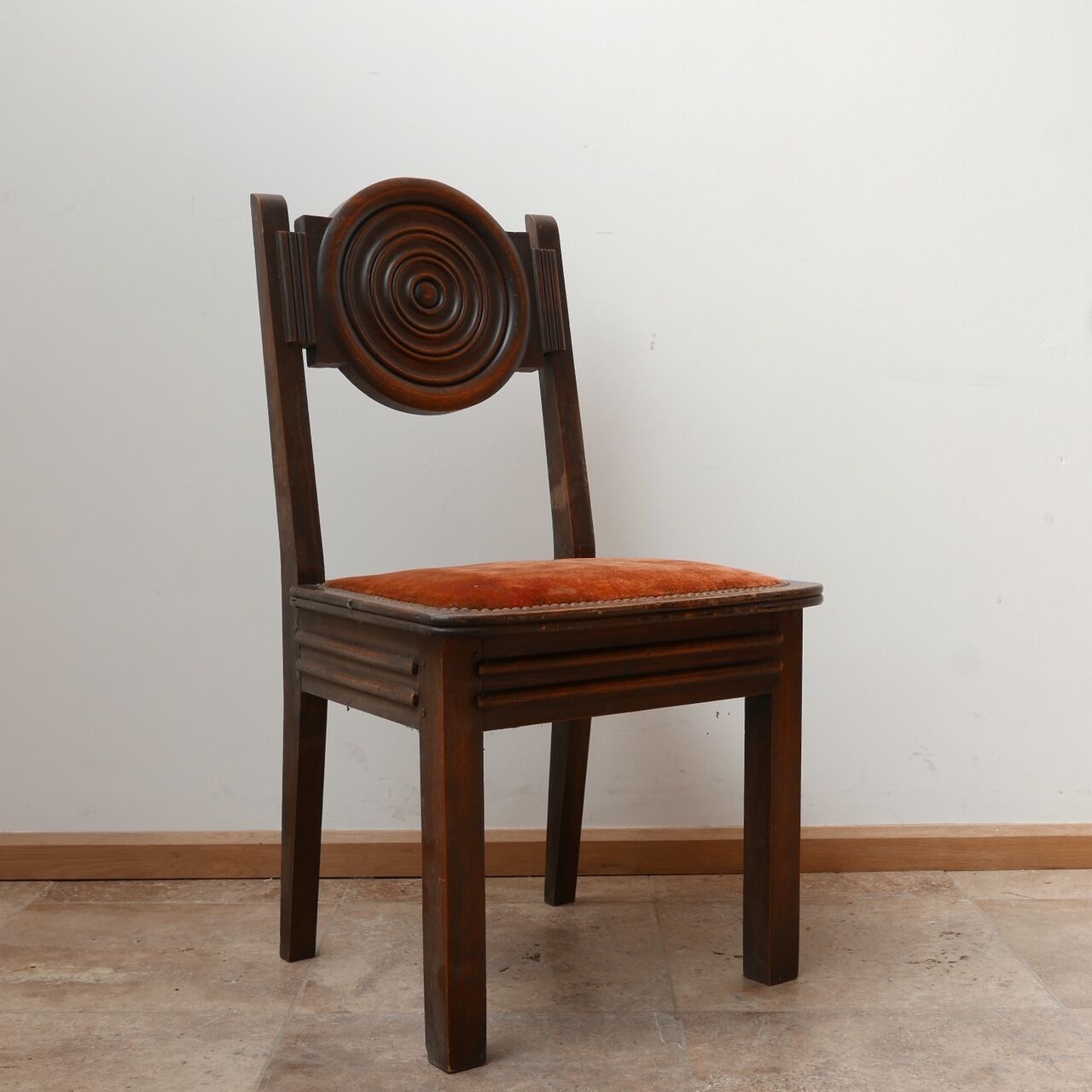 Set of Six Art Deco Oak French Dining Chairs (6)