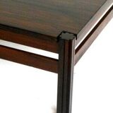 Table basse carrée en bois Saporiti Design italien années 60