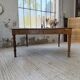 Grande table de ferme XL chêne « carrée » conférence 1950