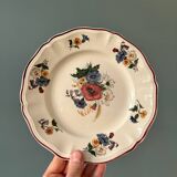 Series of 8 Digoin Sarreguemines flat plates, Agreste collection