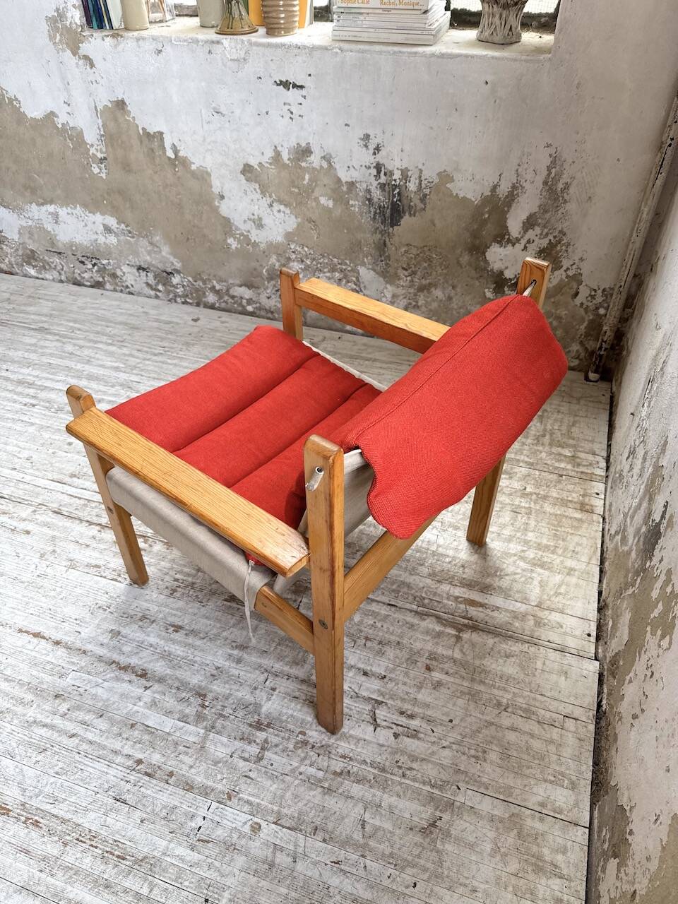 Safari chair in pine by Rold Rastad and Adolf Relling, 1960.