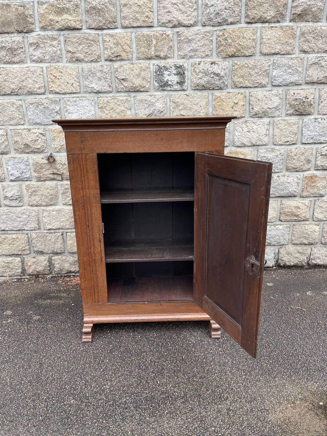 Vintage wooden furniture, jam cabinet, cupboard.