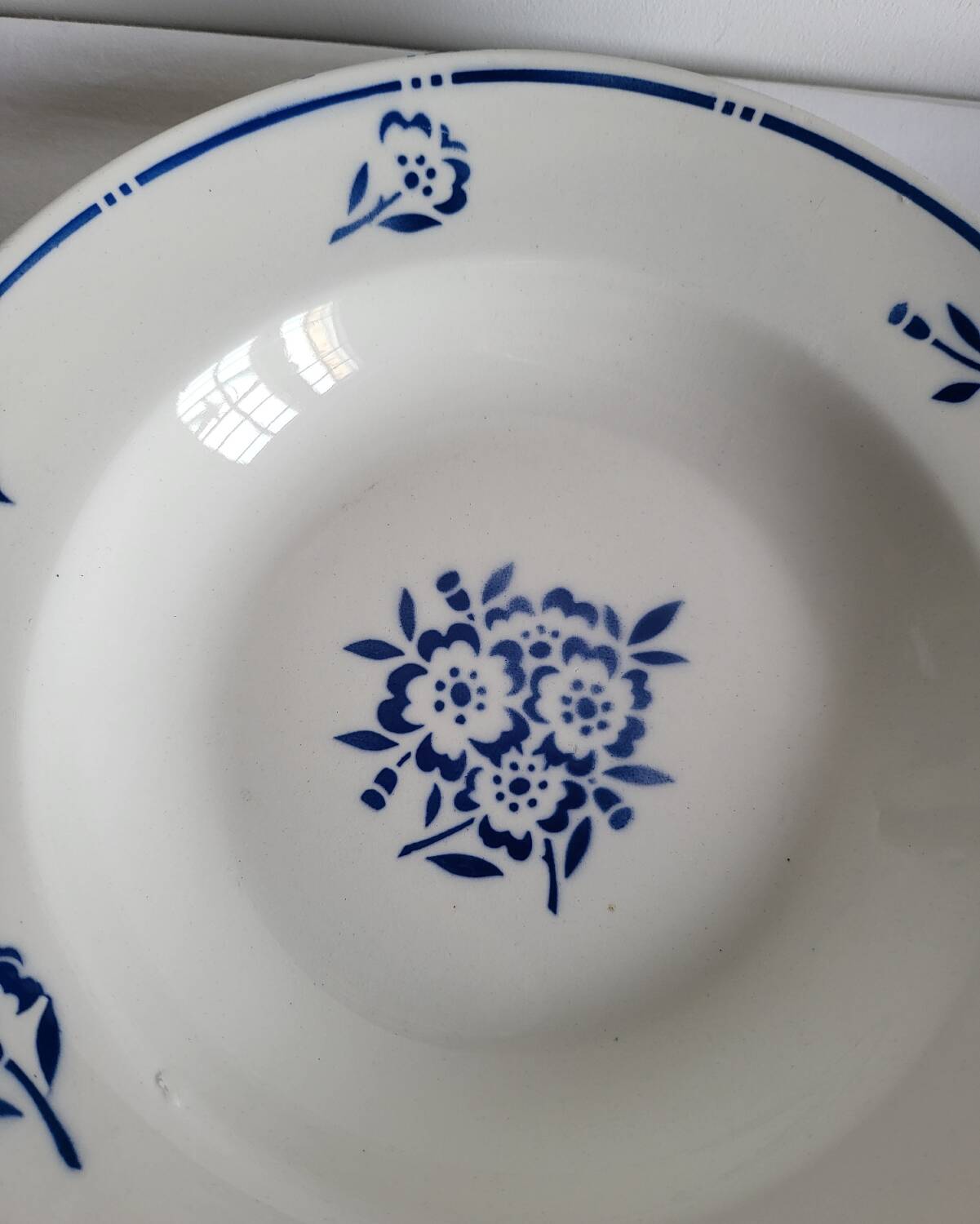 4 Deep Plates in earthenware Moulin des Loups & Hamage model Lucien