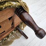 1950s, Danish lounge chair, furniture velour, ash wood legs.