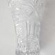 Carved crystal vase